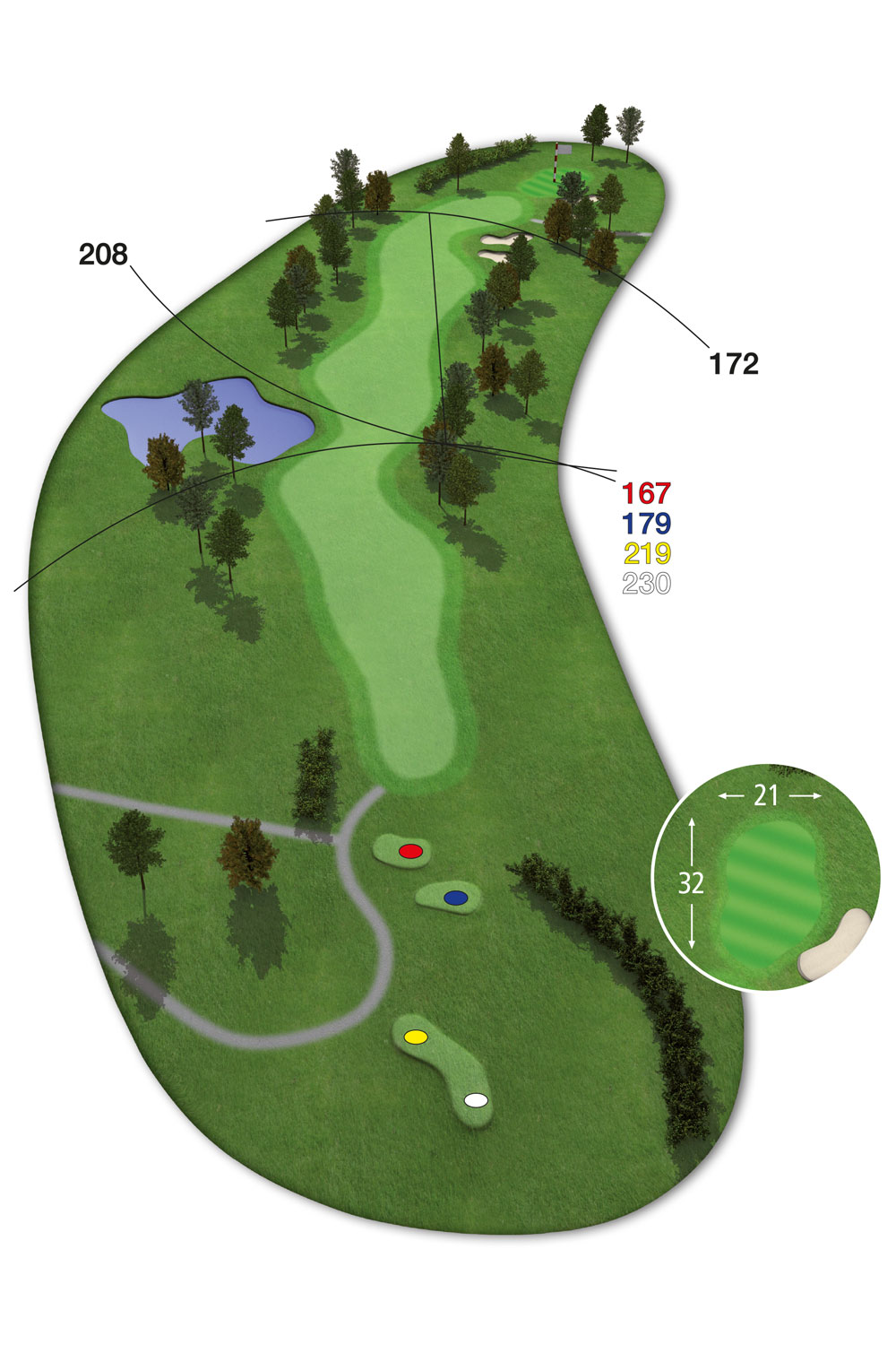 18 Loch Ostkurs Bahn 9 im Golfclub Praforst