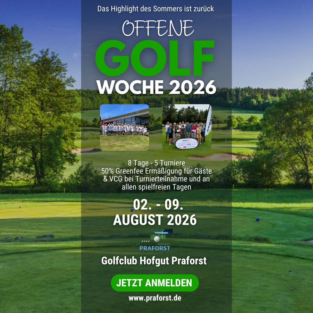 Offene Golf Woche 2026 - das Highlight des Sommers