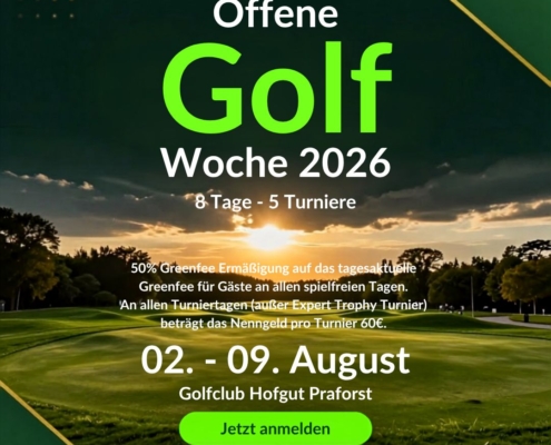 Offene Golfwoche August 2026 im Golfclub Praforst
